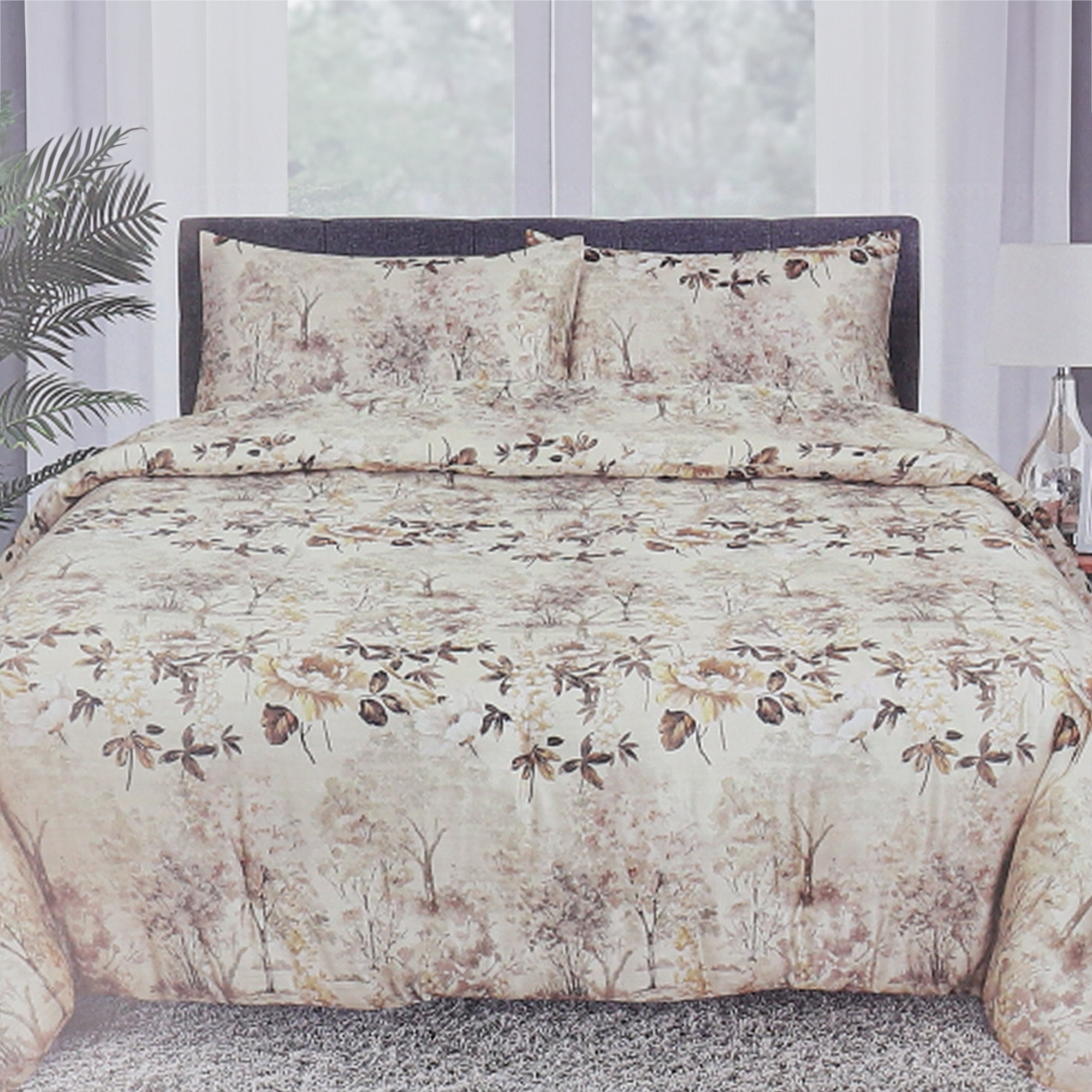 

2 piece Boutique Blanche Green Cotton Lyocell twin size comforters set