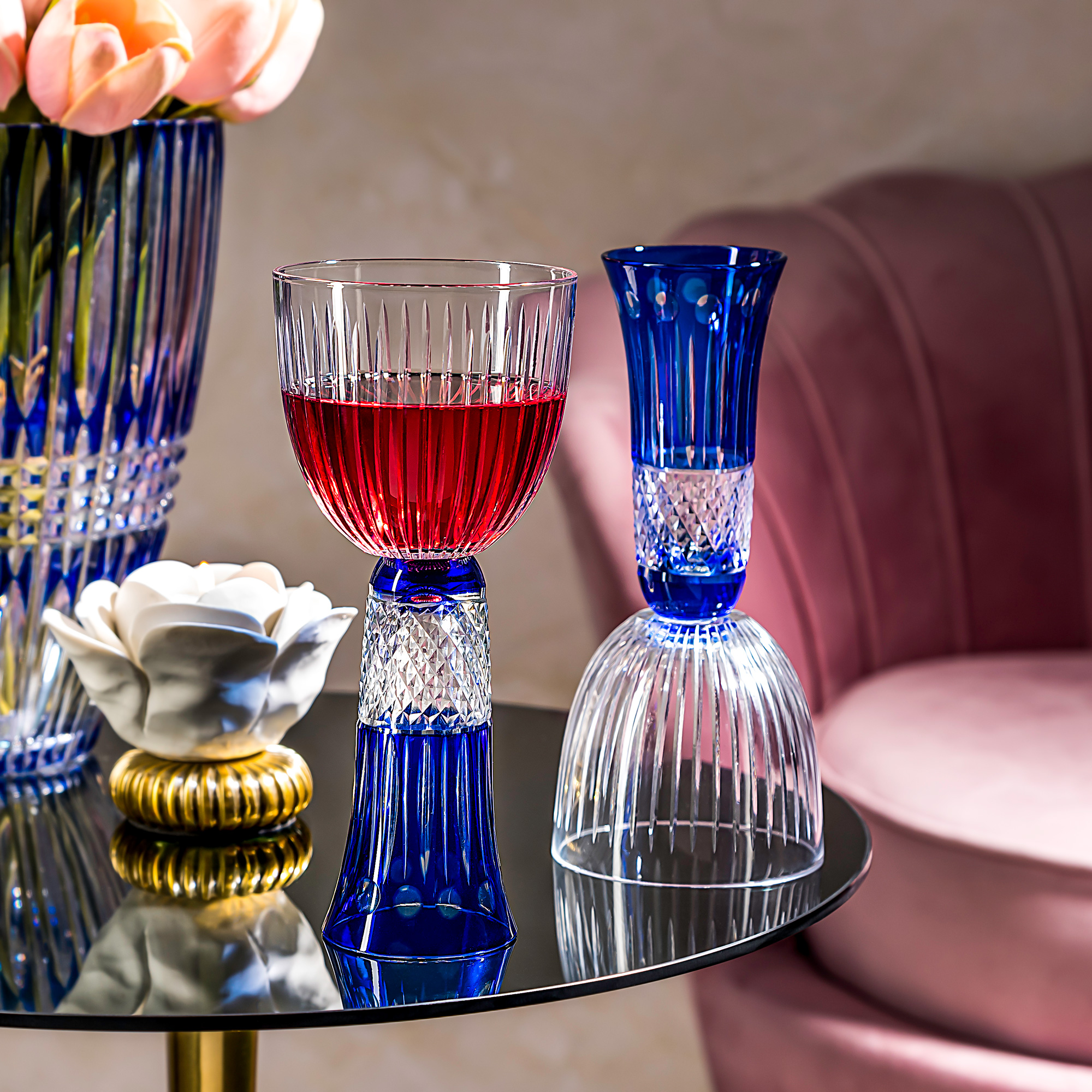 

2 Pcs Set Colored Tumbler Dual Side Useable