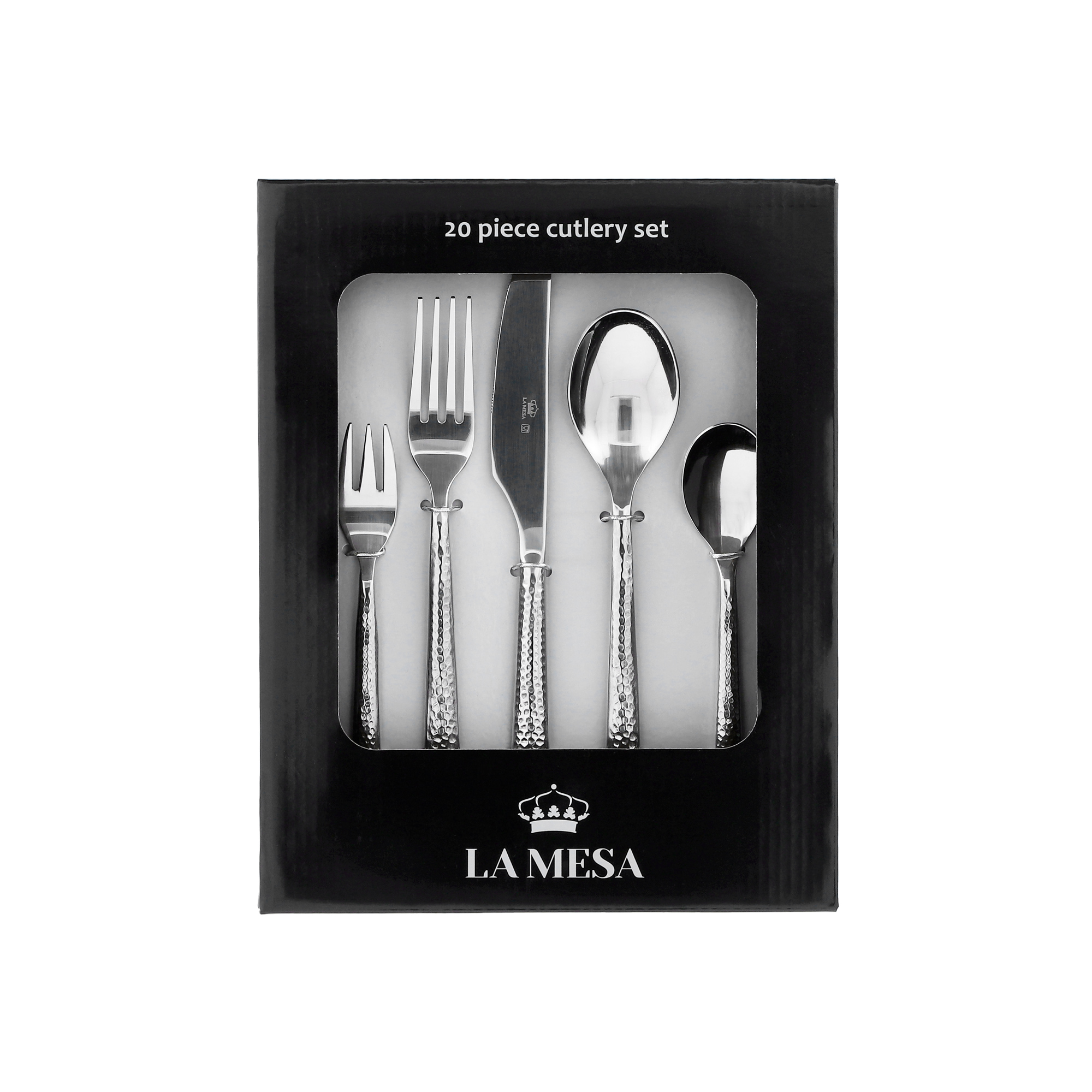

La Mesa silver stainless steel cutlery set 20 pc