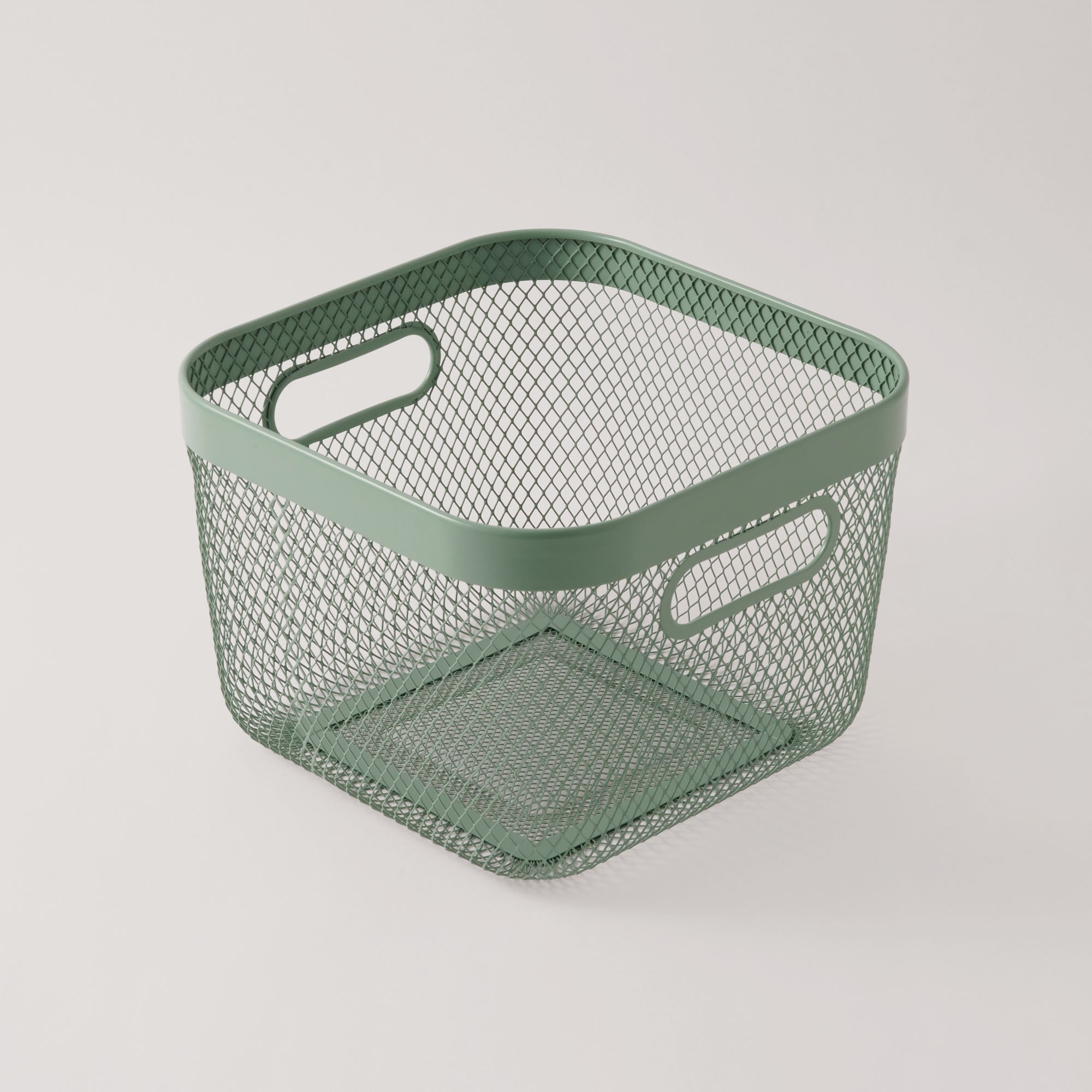 البرتو سلة فواكه معدنية، أخضر 42*32*16.7 سم